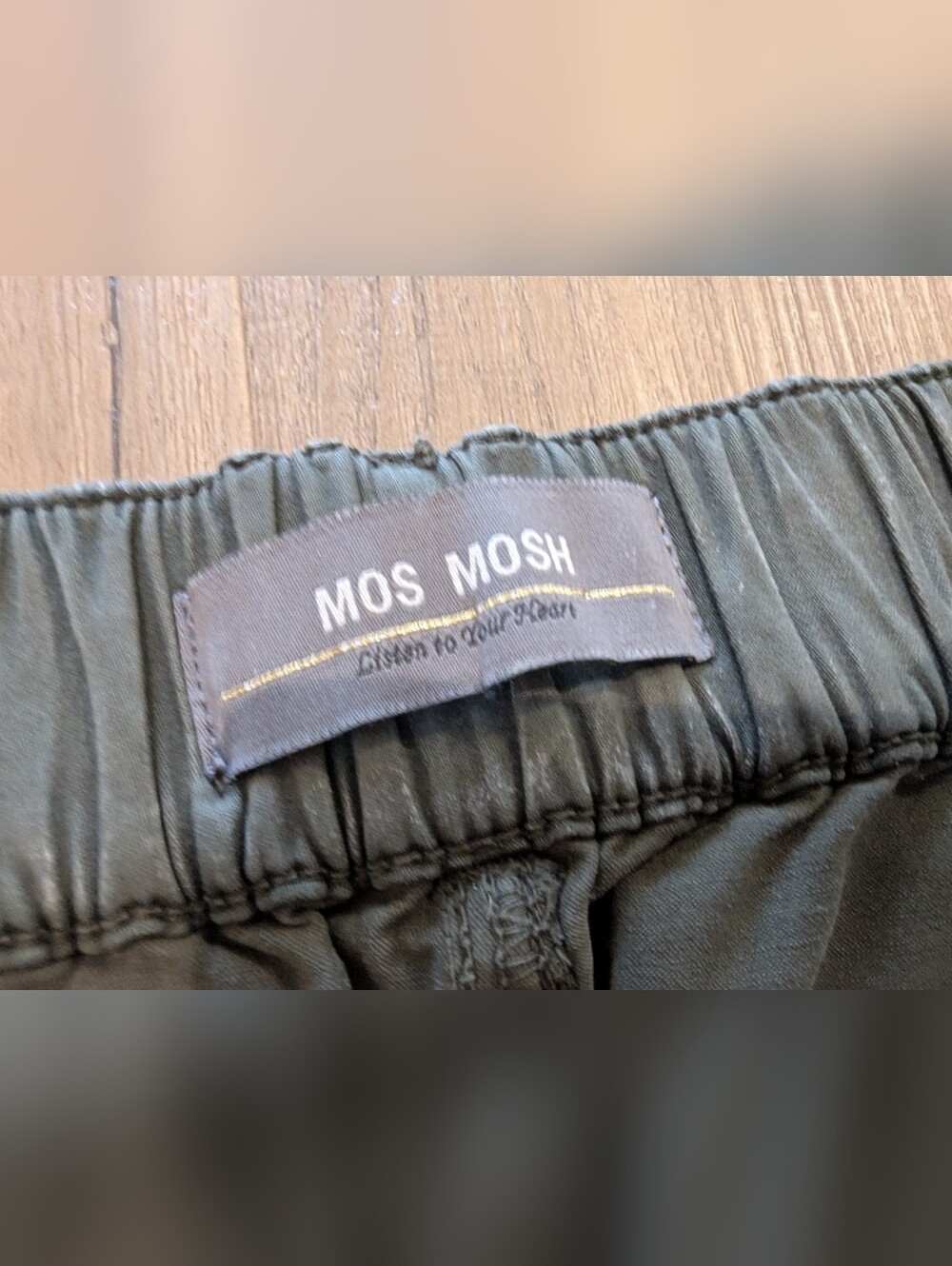 Mos Mosh Olive Green Cargo Pants Utility Style Lyocell/Cotton Blend - Picture 8 of 9